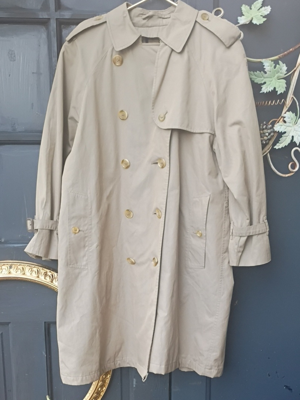 Burberry Beige Double-Breasted Trench Coat